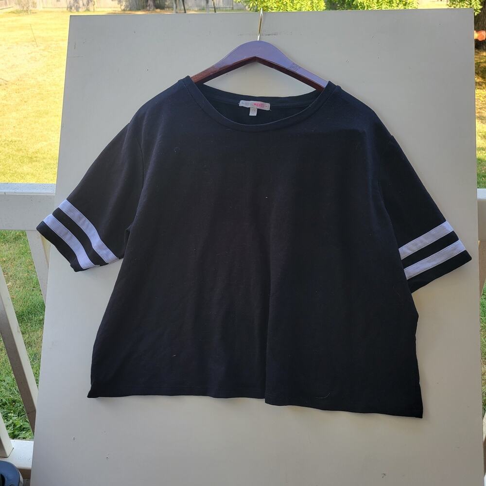 Inspired Hearts Shirt Womans SZ 2xl Black Love Stretch